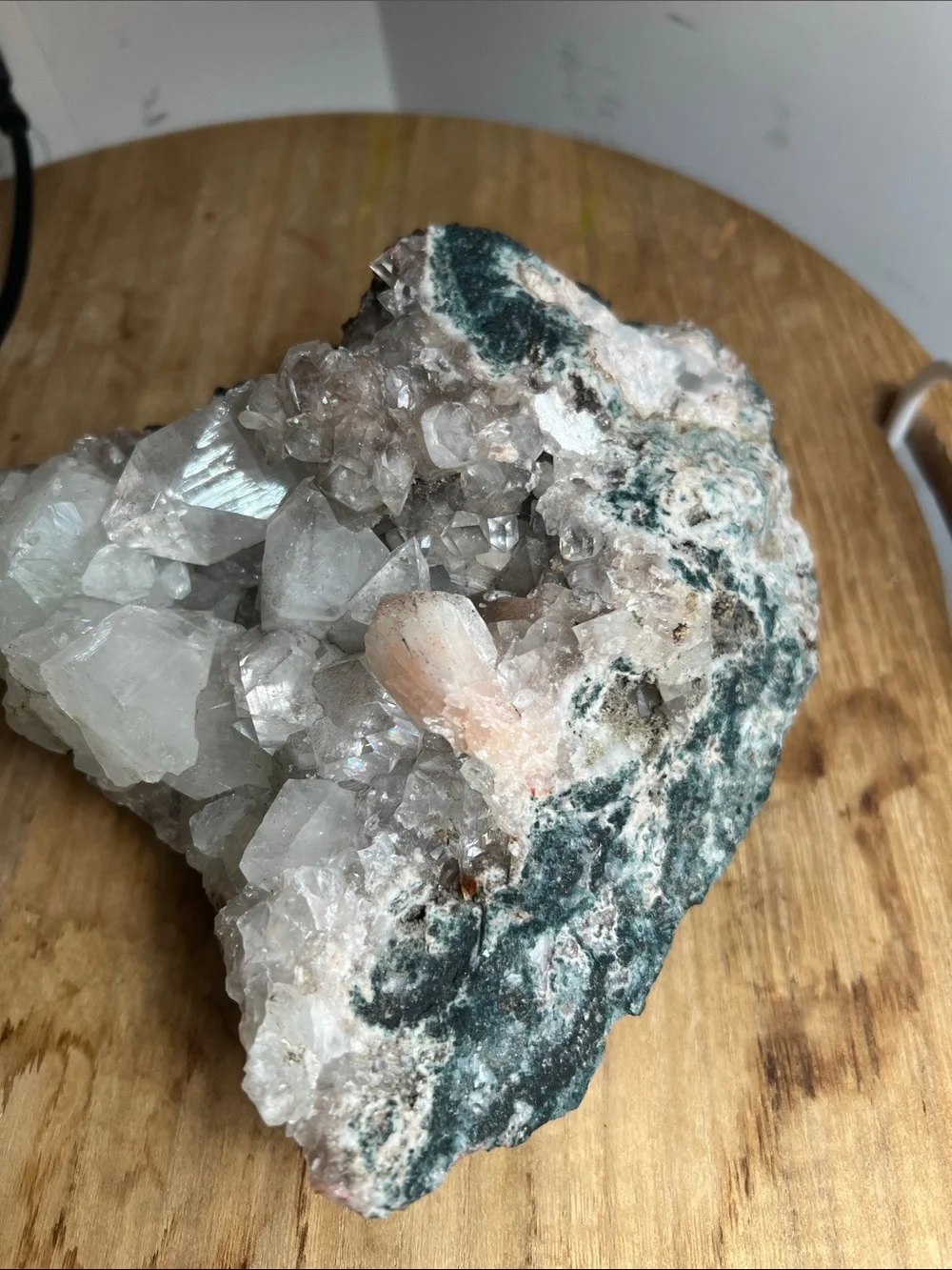 Statement Apophyllite Crystal multicolored w Stillbite inclusions & more 2578g - Picture 12 of 17